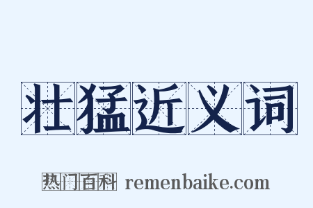 壮猛近义词是什么意思的图片